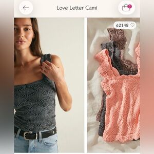NWT FP Love Letter Cami M/L